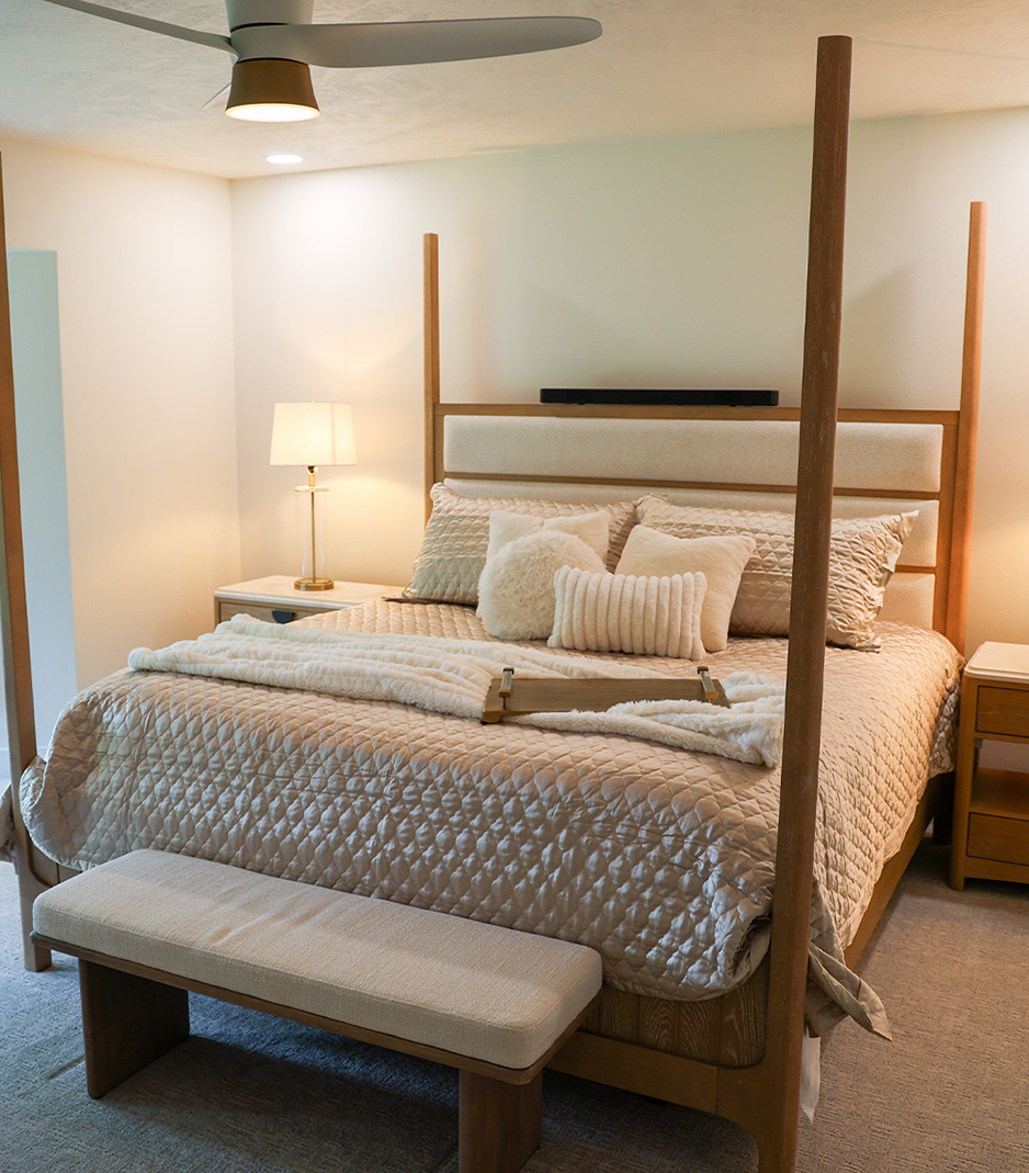beige-bedroom Scandinavian style bedroom design