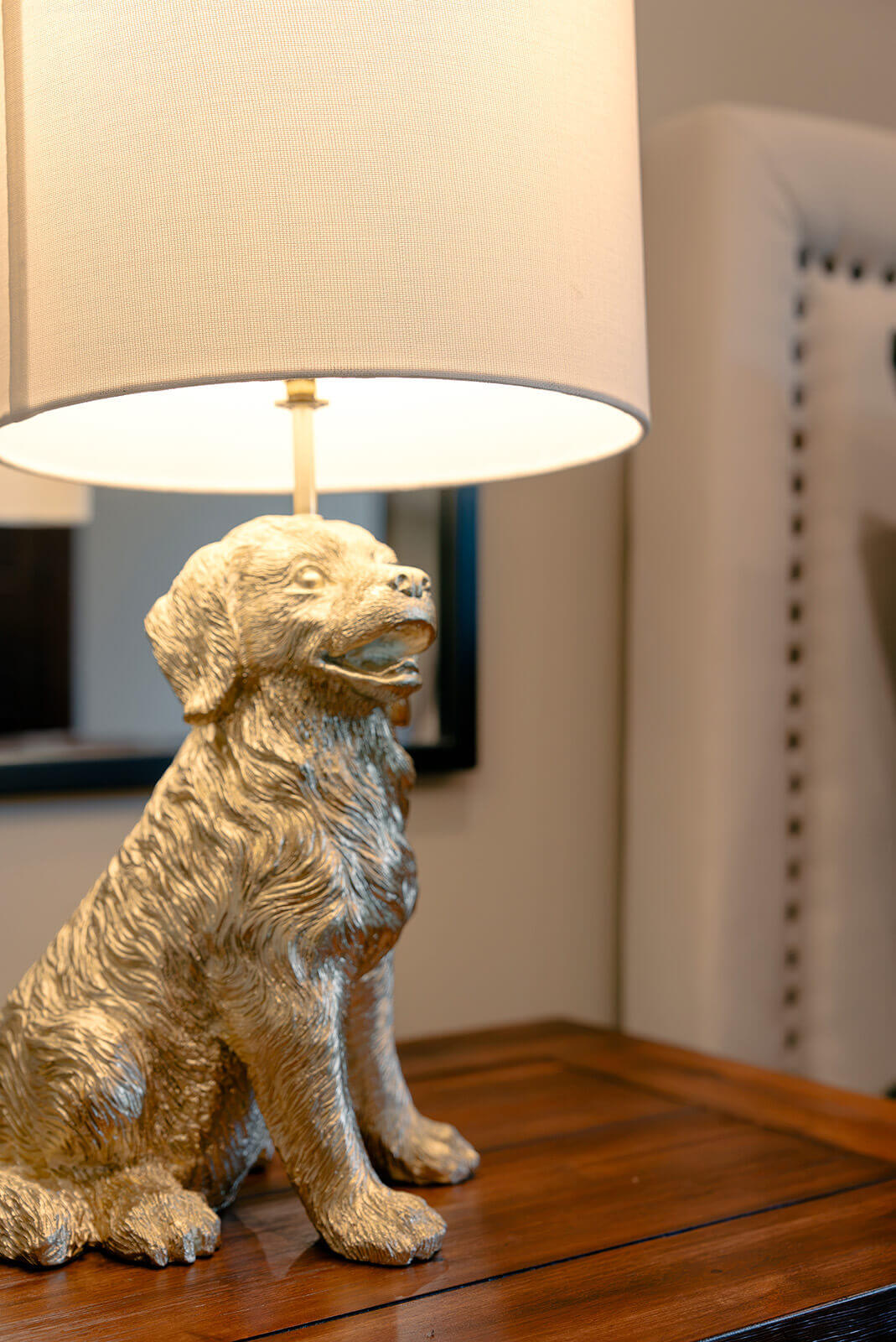 taylor-jane-project-24 Sculptural dog table lamp adding an elegant decorative detail to a refined interior space