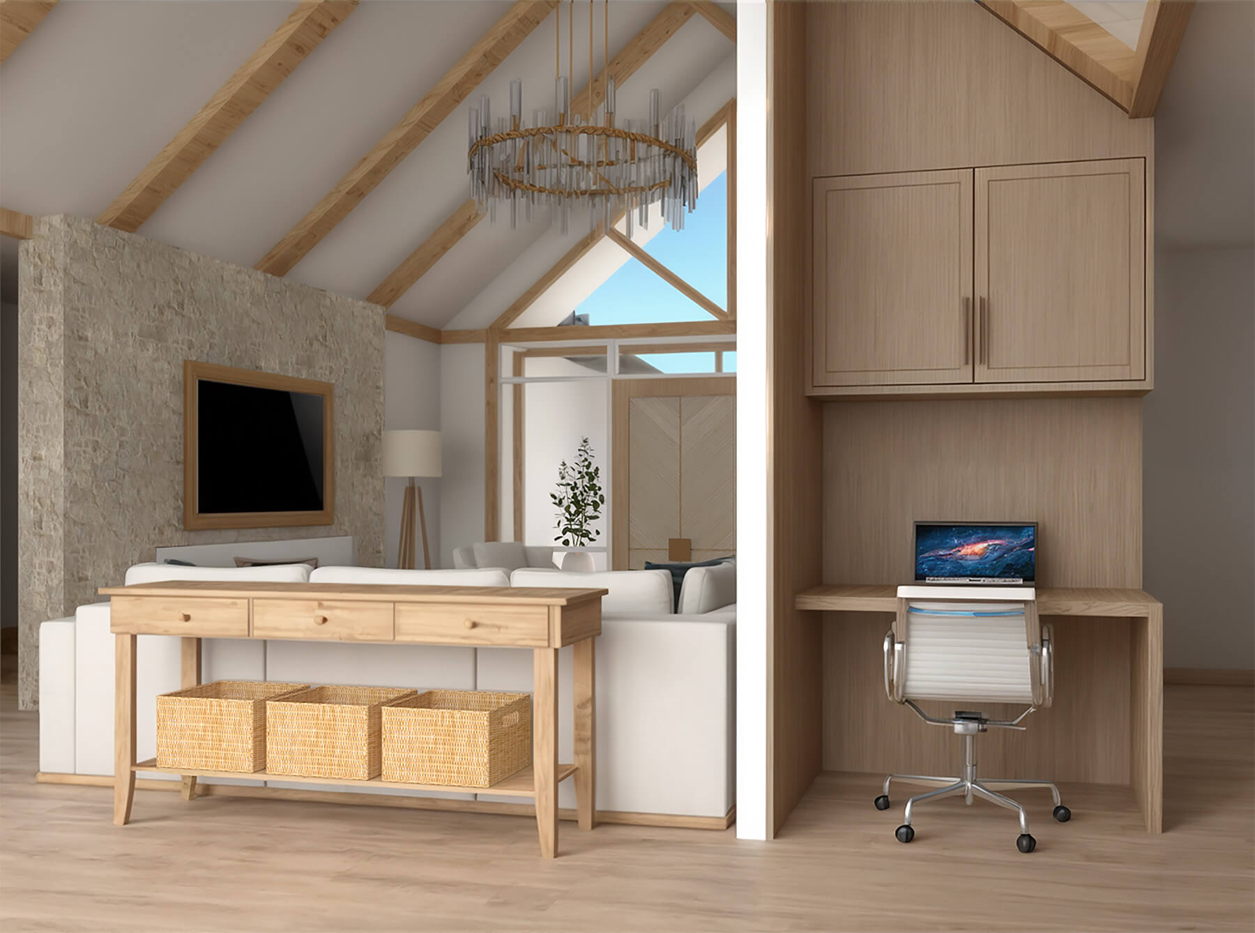 the-tuthill-project-14 Built in office area to the right of a living area